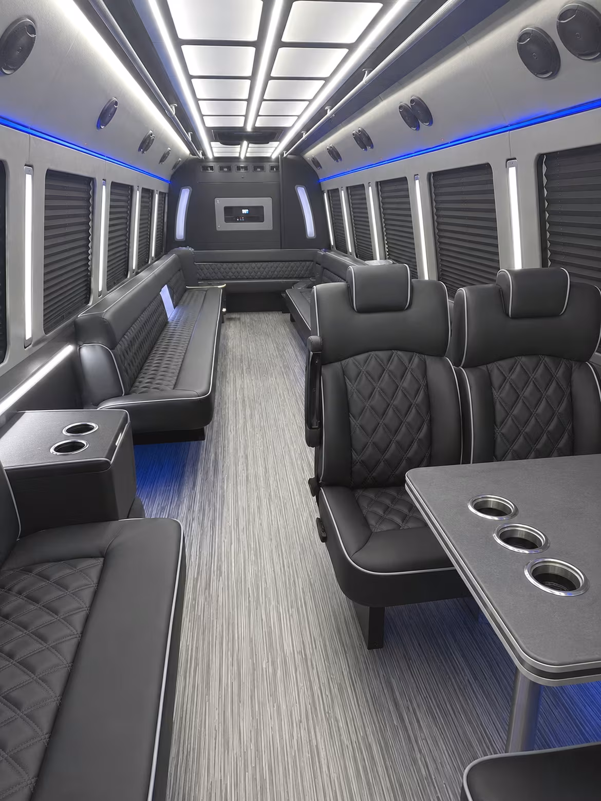 gastonia 25 passenger party bus inside