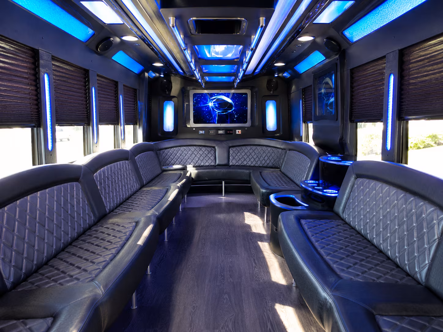gastonia 28 passenger party bus inside