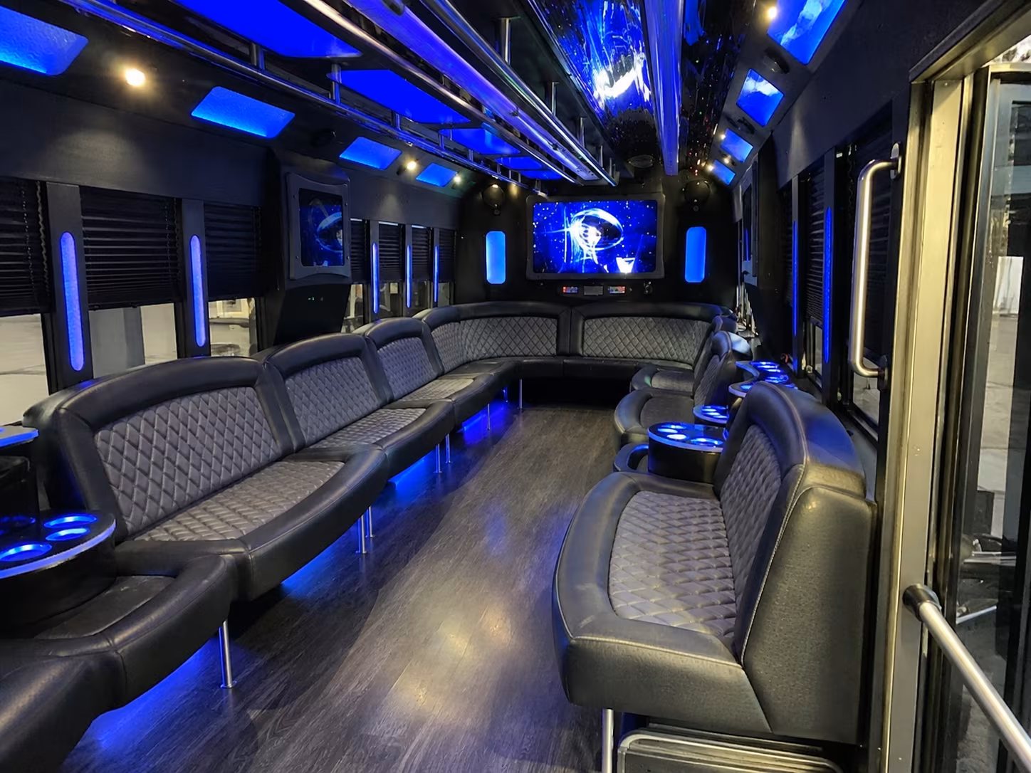 gastonia 28 passenger party bus interior