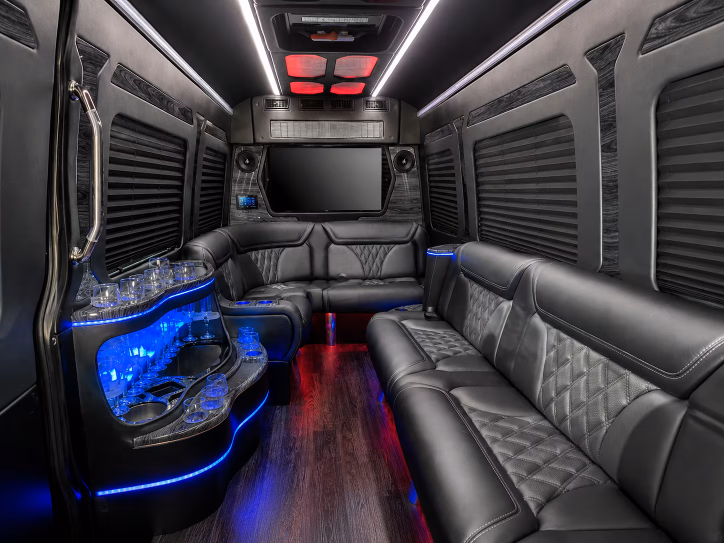 gastonia 40 passenger party bus inside
