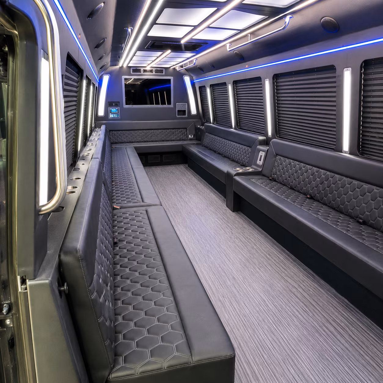 gastonia 40 passenger party bus interior