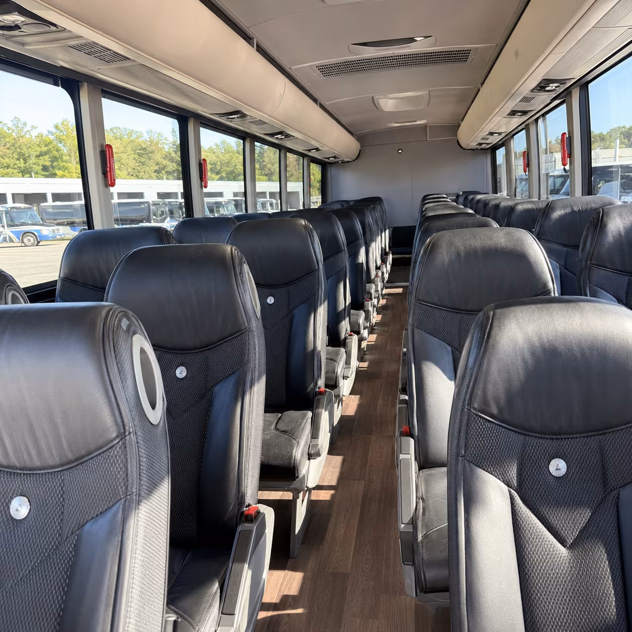 long distance charter buses to away games and college stadiums